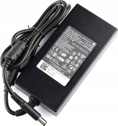Adapter karikues për laptop Dell 180W Barrel 7.4 x 5mm, 19.5V, prizë UK, i zi