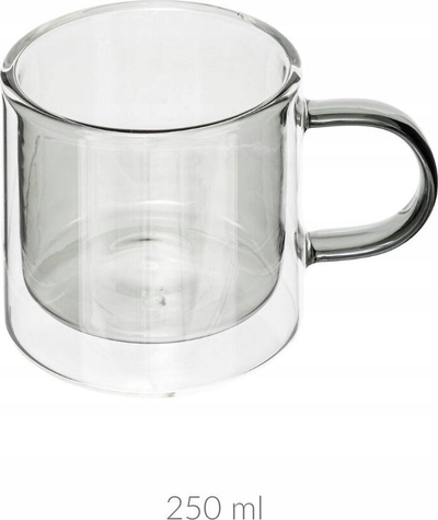 Filxhan Lexi Glass, xham borosilikat, 250 ml, gri transparent