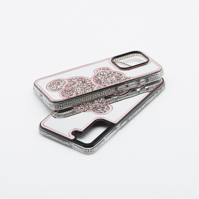 Kapak telefoni OEM TEDDY BEAR për Samsung Galaxy A17, PU TPU, rozë