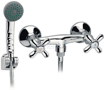 Bateri dushi murale Ferro Retro XR77, me set dushi, krom