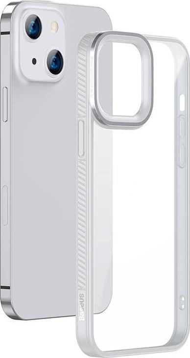 Kapak telefoni Baseus Armored për iPhone 13, transparent, me kornizë gri