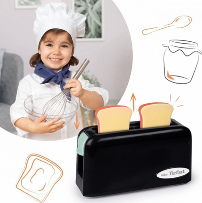 Lodër tostierë Smoby Tefal Express, mekanike, për fëmijë 3+, e zezë