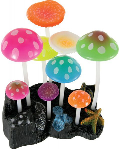 Dekorim për akuarium Zolux Sweety Fish Fospho Mushrooms, 9.0 x 7.0 x 11.0 cm
