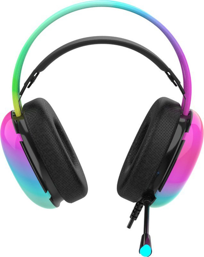 Kufje gaming Inca IGK-X8S, RGB, me kabllo, ngjyrë e zezë