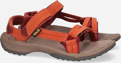 Sandale femrash Teva Terra Fi Lite Suede, zamsh lëkure, taban Spider Rubber, portokalli