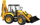 Lodër eskavator Bruder JCB 5CX Eco Backhoe Loader 02454, kabinë me dyer që hapen, timon që lëviz të katër rrotat, verdhë
