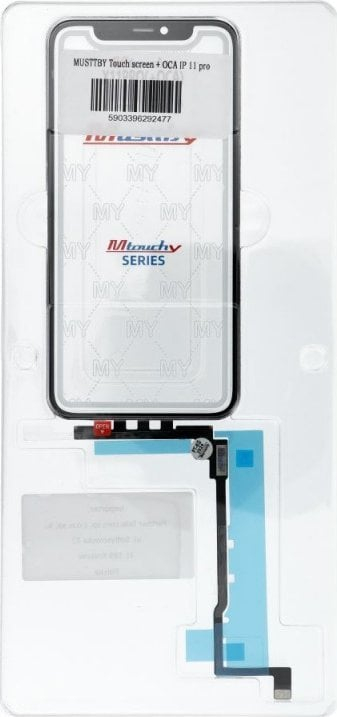 Ekran me prekje Musttby për iPhone 11 Pro, me OCA, i zi