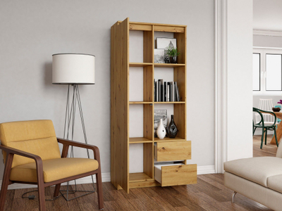Raft librash BILY RS-80, 7 rafte, 2 sirtarë, artisan oak