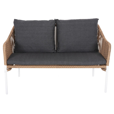 Sofa e jashtme 2-ulëse Baffin (HM6054.01), bardhë/ bezhë
