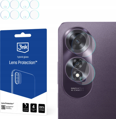 Mbrojtës kamere 3mk Lens Protection për Oppo A60, xham hibrid i kalitur, 0.16mm, transparent