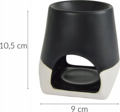 Djegës aromash prej qeramike Irène, 10 cm, i zi