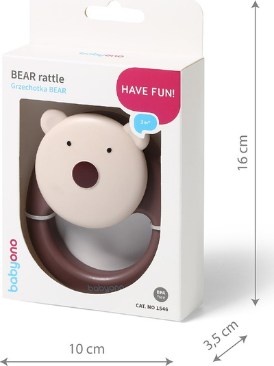 Lodër rrotulluese BabyOno Bear, për bebe 3m+, shumëngjyrëshe