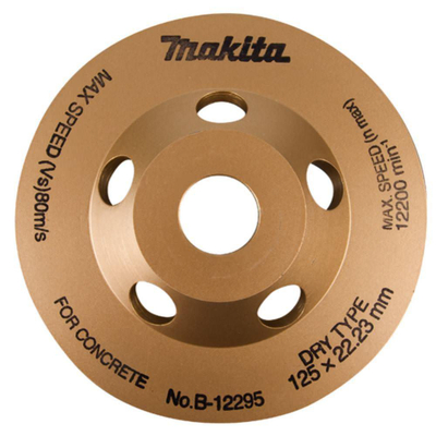 Disk diamant për beton Makita B-12295, 125mm, dry type, ngjyrë ari