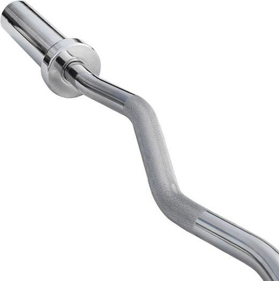 Shufër olimpike harkuese HMS Gryf Olympic Curl Bar GOL160, 120 cm, çelik i kromuar, argjendtë