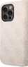 Mbulesë libri Guess 4G Metal Outline për iPhone 14 Pro, PC TPU, rozë