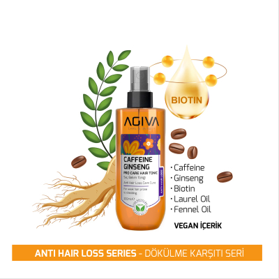 Tonik për flokë Agiva Caffeine Ginseng, 200ml