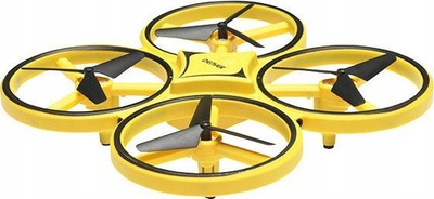 Dron për lojëra Denver DRO-170, me pult 2.4 GHz, kontroll me byzylyk, i verdhë