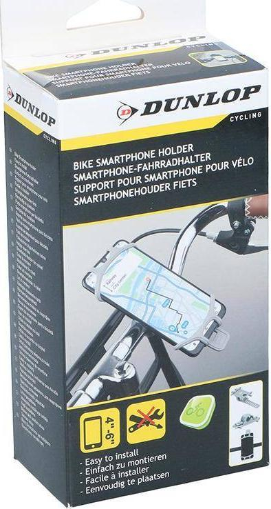 Mbajtëse telefoni për biçikletë Dunlop, universale 4-6", e zezë