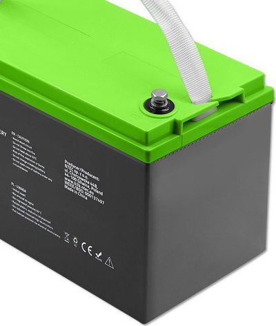 Bateri gel Qoltec 53080, 12V, 100Ah, gri jeshile