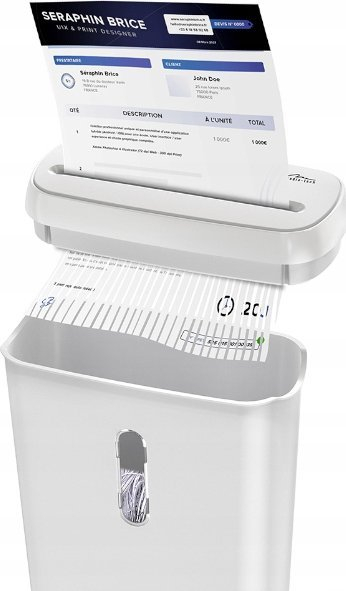 Shredder dokumentesh Media-Tech MT223, prerje e drejtë, 5 fletë, i bardhë