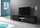 Kredencë TV HIT Black, 140 cm, LED blu, e zezë me shkëlqim