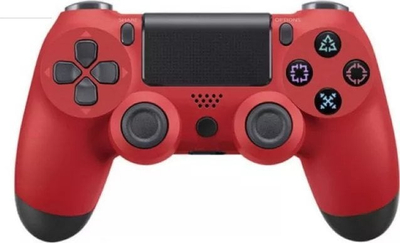 Telekomandë lojrash Goodbuy Doubleshock PS4, Bluetooth, me dridhje, e kuqe
