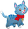 Balon foli Godan Beautiful Kitten, 91cm, blu