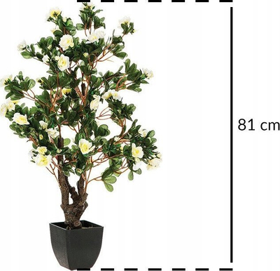 Bimë artificiale Atmosphera Azalea, 81 cm, e bardhë