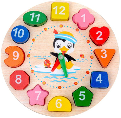 Orë mësimore Montessori prej druri, blloqe numrash, me fije për fildisje