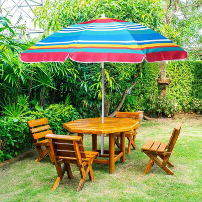 Çadër plazhi ProBeach, 144 cm, rregullim lartësie, shumëngjyrëshe