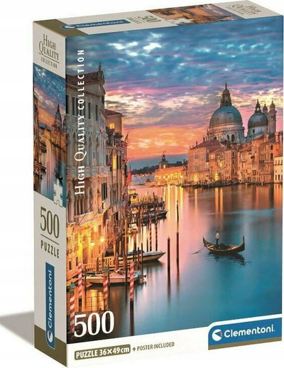 Puzzle Clementoni Lighting Venice, 500 copa, shumëngjyrësh