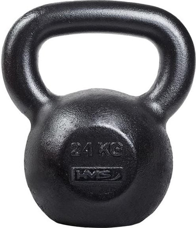 Kettlebell hekuri HMS KZG24, 24kg, i zi