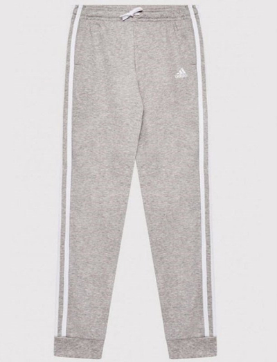 Pantallona trenerke për kalamaj adidas 3 Stripes C PT Jr HU1551, pambuk poliester, me bel elastik, gri