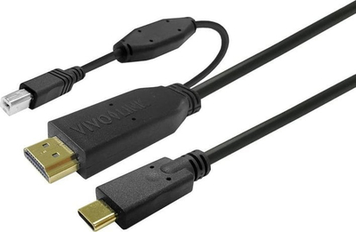 Kabllo USB Vivolink PROUSBCHDMIUSBB5, USB C në HDMI, 5m, e zezë