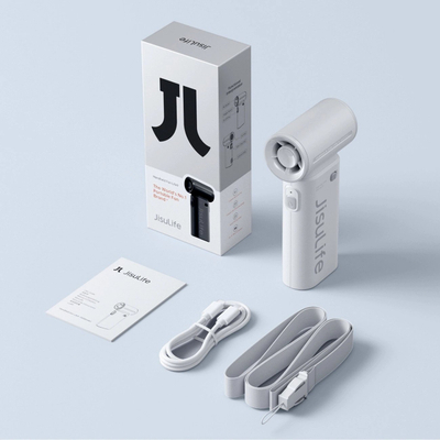 Ventilator dore JISULIFE Life7, 5000mAh, 5 shpejtësi, i bardhë