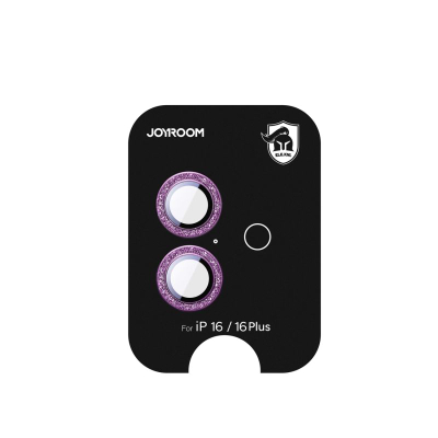 Mbrojtës kamere Joyroom JR-MSF0302 për iPhone 16 16 Plus, xham 9H, 0.3mm, rozë me shkëlqim