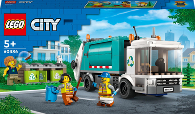Lodër ndërtimi LEGO City 60386 Recycling Truck, set me kamion riciklimi, 5+ vjeç, shumëngjyrëshe