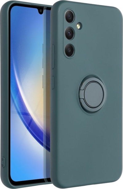 Këllëf silikoni me unazë OEM për Samsung Galaxy A34 5G, jeshil
