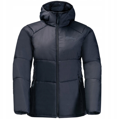 Xhaketë dimërore Jack Wolfskin Bergland INS Hoody W, me kapuç, poliestër, blu navy
