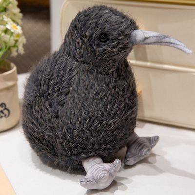 Lodër pelushi zog kiwi, 17 cm, i zi