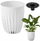 Vazo lulesh Lamela Flowerpot Mira 908-05, plastike, Ø 30 cm, e bardhë