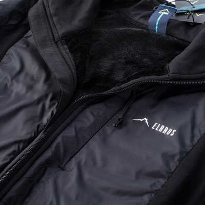 Bluze fleece për jashtë ELBRUS Nahan Wos, për goca, me zinxhir komplet, e zezë