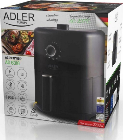 Fritezë Adler D6310 3.0 LTR, i zi