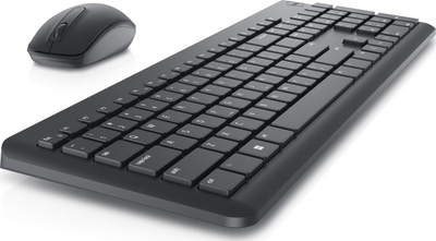 Set tastiere edhe mausi DELL KM3322W, pa tela, tastierë ukrainase QWERTY, e zezë
