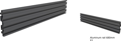 Shinë montimi ekrani Multibrackets M Pro Single Screen Rail, 680mm, alumin, e zezë