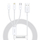 Kabllo USB Baseus CAMLTYS-02, 3 në 1, 1.5m, e bardhë