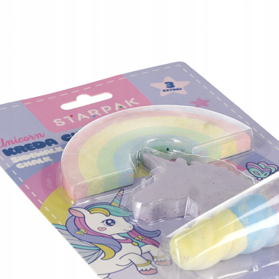 Shkumsa për trotuar Starpak Unicorn 561879, set me 3 copë, me ngjyra pastel