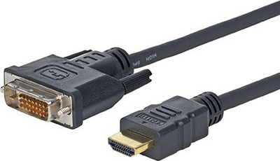 Kabllo video Microconnect HDM1924110, HDMI në DVI‑D, 10 m, e zezë