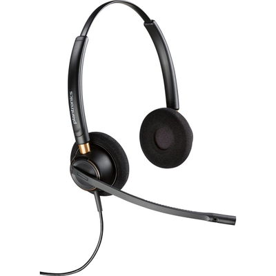 Kufje profesionale Poly EncorePro 520, binaurale, Quick Disconnect, të zeza