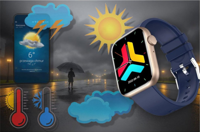 Orë inteligjente Gravity GT3-4, ekran 1.85", Bluetooth, blu e errët